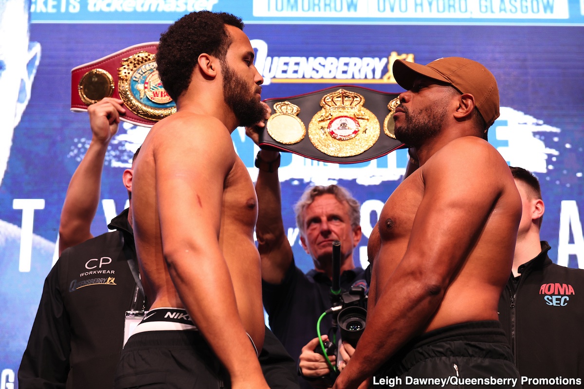 Image: Taylor 146.8 vs. Essuman 146.4 and Itauma 254 vs. Balogun 241 - Official DAZN Weights