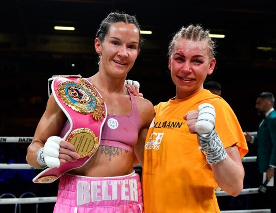 Zimmermann suffered a gruesome cut in her defeat to Harper Photo Credit: GBM Sports