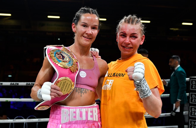 Zimmermann suffered a gruesome cut in her defeat to Harper Photo Credit: GBM Sports