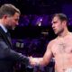 Dave Allen scored a brutal knockout of Johnny Fisher in the fifth round of their rematch at the Copper Box Arena Photo Credit: Mark Robinson Matchroom Boxing
