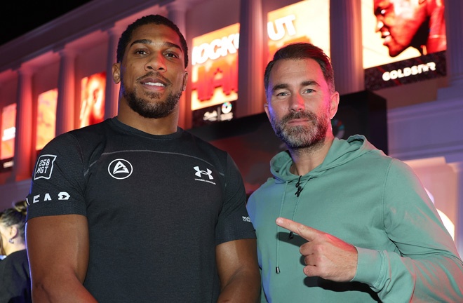 Joshua had successful surgery on his elbow Photo Credit: Mark Robinson Matchroom Boxing