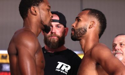 Image: Edwin De Los Santos Claims Keyshawn Davis Sought Fight Cancellation with Press Conference Shove and Missed Weight