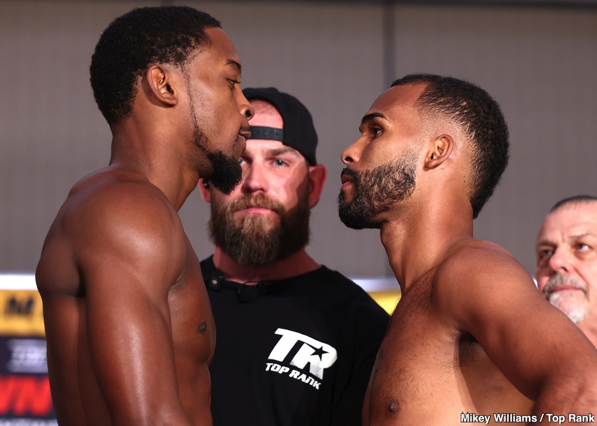 Image: Edwin De Los Santos Claims Keyshawn Davis Sought Fight Cancellation with Press Conference Shove and Missed Weight
