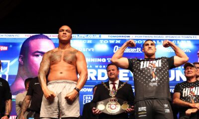Image: Fabio Wardley 243 vs. Justin Huni 248 - Official Weigh-in Results for DAZN