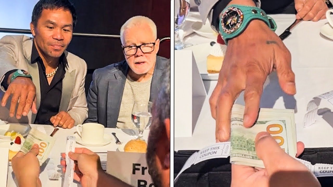 GENEROUS Manny Pacquiao DROPS $1000 on CHARITY raffle tickets that only cost $20 during HOF Weekend