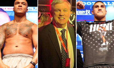 Agit Kabayel and Justis Huni next to each other after teddy Atlas comparison Credit: Leigh Dawney/Queensberry/Mark Robinson/Matchroom Boxing