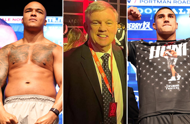 Agit Kabayel and Justis Huni next to each other after teddy Atlas comparison Credit: Leigh Dawney/Queensberry/Mark Robinson/Matchroom Boxing