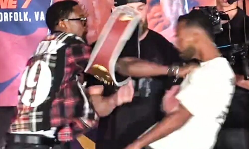 Keyshawn Davis PUSHES Edwin De Los Santos & NEARLY FIGHTS EARLY during HEATED FACE OFF