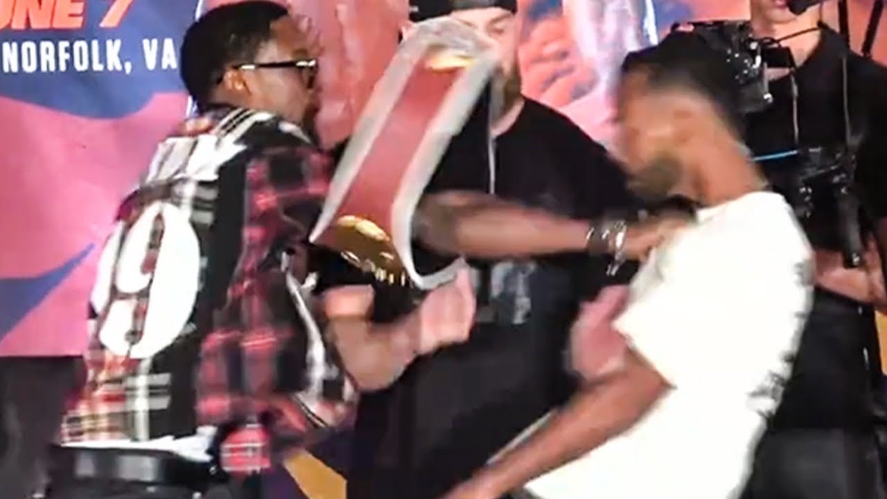 Keyshawn Davis PUSHES Edwin De Los Santos & NEARLY FIGHTS EARLY during HEATED FACE OFF