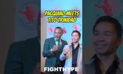 Manny Pacquiao MEETS Felix “Tito” Trinidad during Hall of Fame Weekend