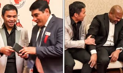 Manny Pacquiao REUNITES with Erik Morales & CRACKS Roy Jones Jr UP with jokes during HOF Weekend