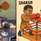 Cartoon image of Shakur Stevenson and William Zepeda with Tom and Jerry reference used by Turki Alalshikh to criticize defensive boxing