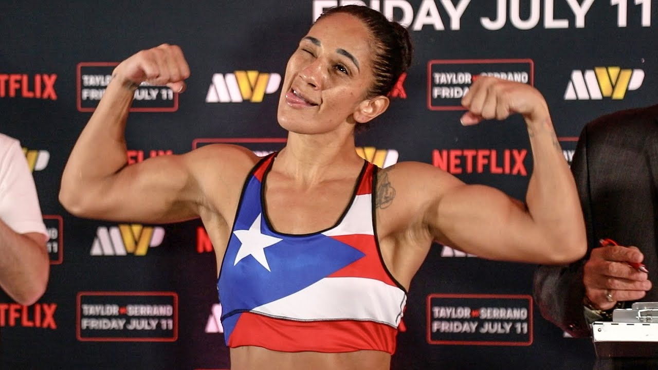Boricua REPRESENT! Amanda Serrano • OFFICIAL WEIGH IN • Katie Taylor vs. Serrano 3 | Netflix Boxing