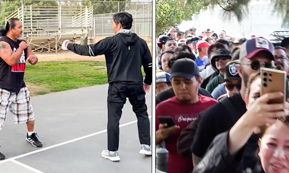 CRAZY Pacquiao fan SQUARES UP on him & HUNDREDS of fans show up in support on Independence Day