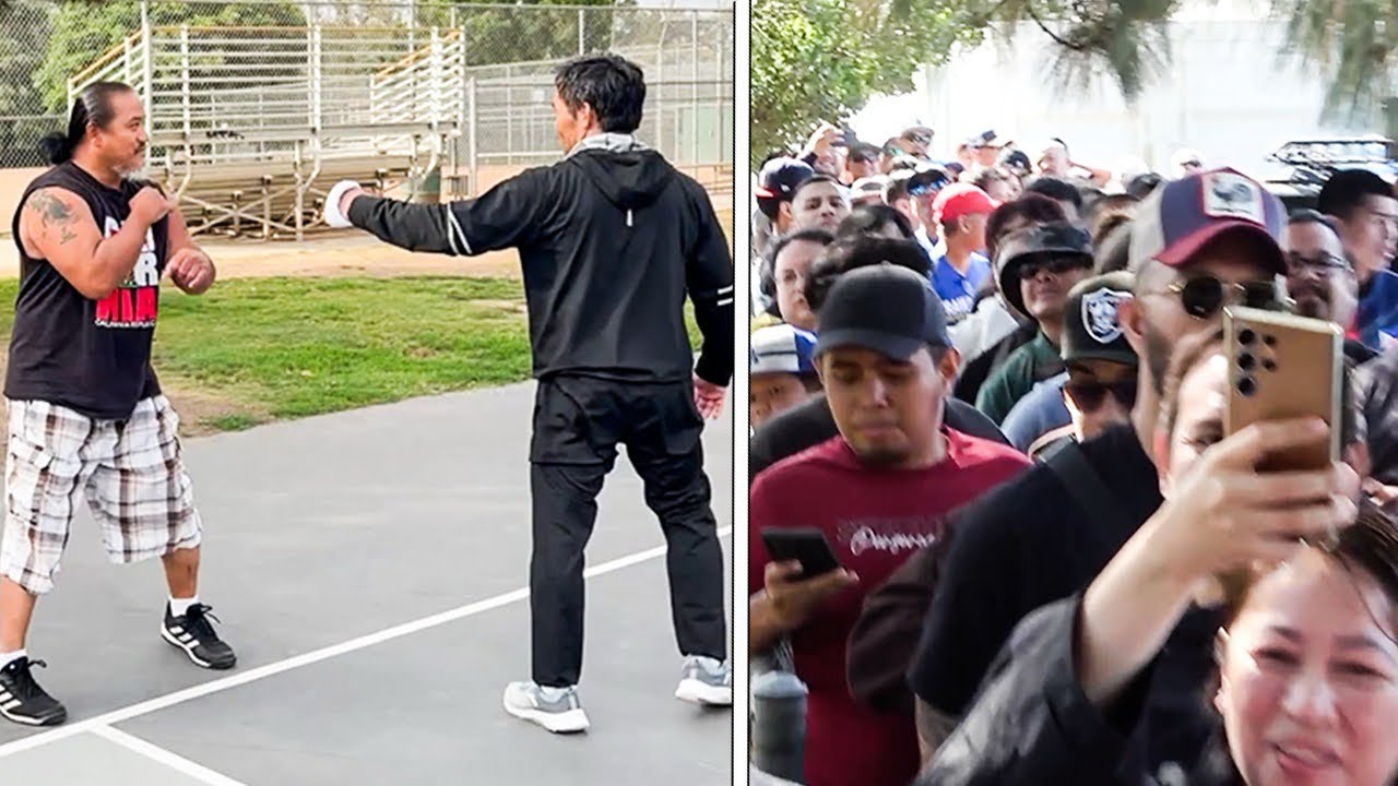 CRAZY Pacquiao fan SQUARES UP on him & HUNDREDS of fans show up in support on Independence Day