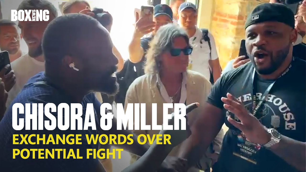 Derek Chisora & Jarrell Miller Exchange Words