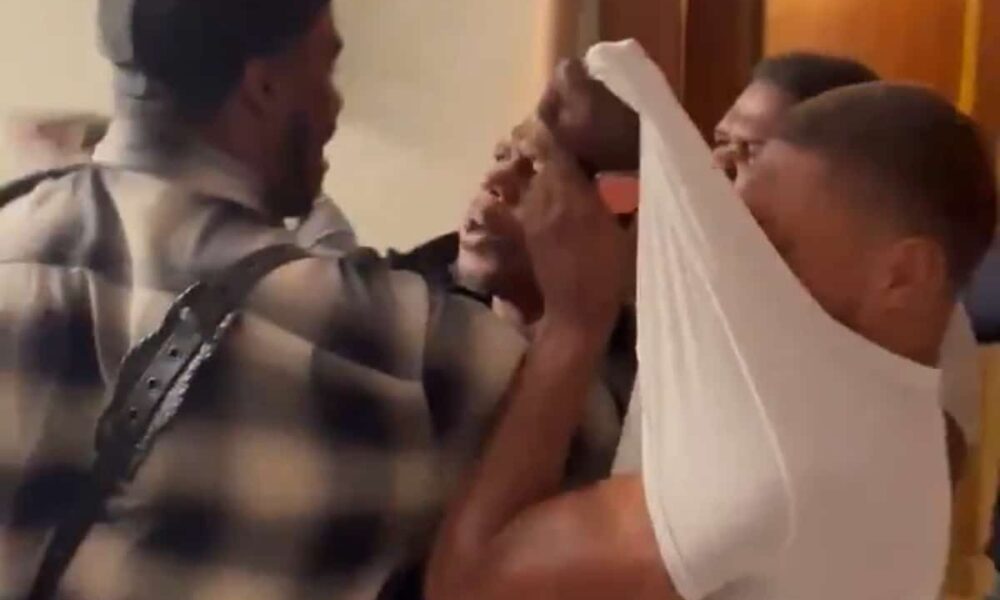 Image: Devin Haney vs. Brian Norman Jr. Scuffle: Bodyguard Rips Shirt in NYC
