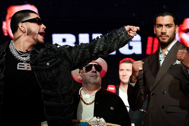 Sheeraz and Adames were held to a split decision draw Photo Credit: Mark Robinson Matchroom Boxing