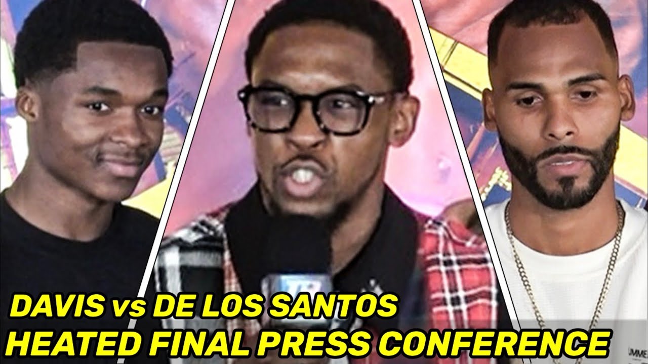 HEATED! Keyshawn Davis vs Edwin De Los Santos • FINAL PRESS CONFERENCE, CONFRONTATION & PUSH