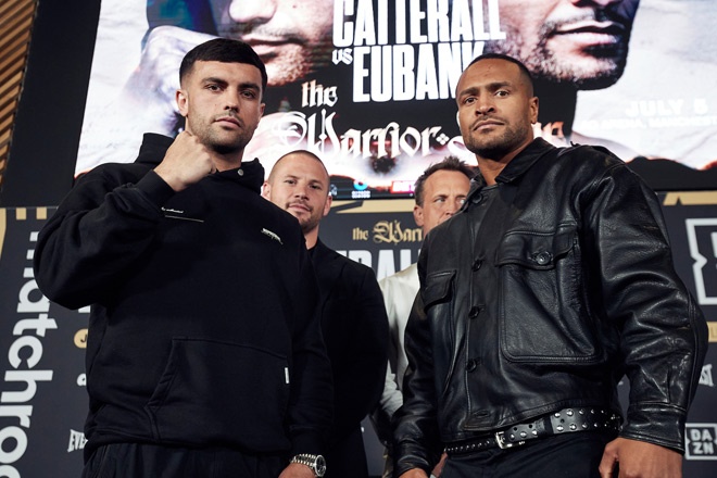 Barboza proved a tricky customer for Catterall (Photo Credit: Mark Robinson Matchroom Boxing)