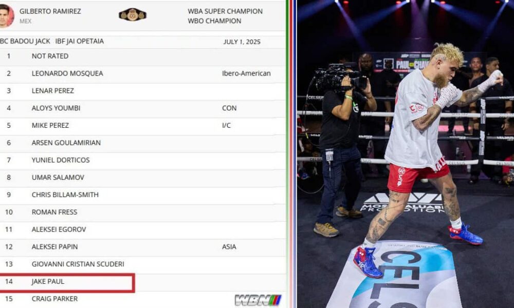 Jake Paul cruiserweight rankings 2