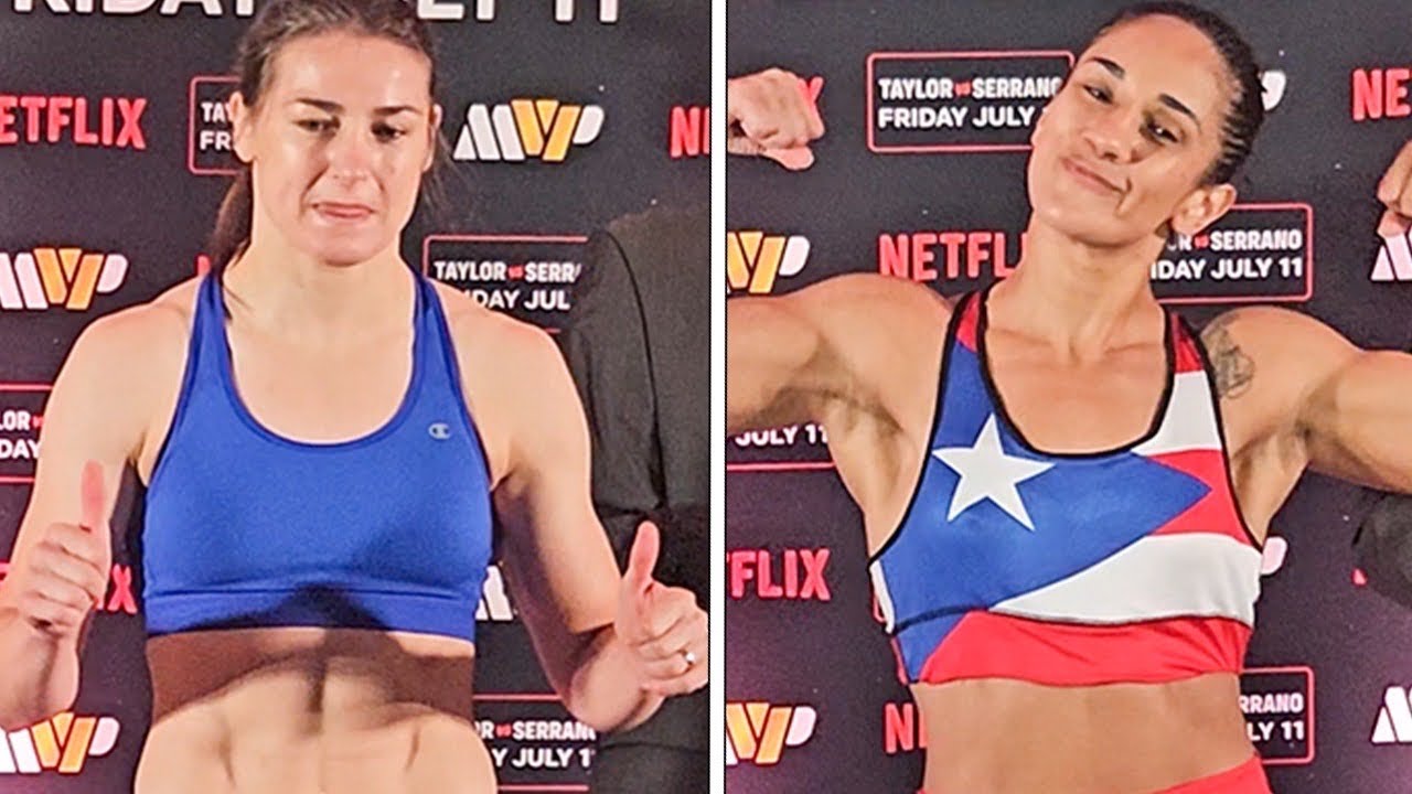 Katie Taylor vs Amanda Serrano WEIGH-IN | 135.8 lbs vs 136.0 lbs for Trilogy