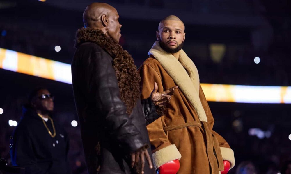 Chris Eubank Jr and Sr in London fight