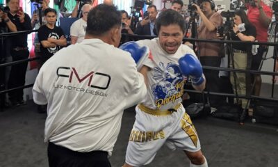 OLD MANNY PACQUIAO BLISTERING HAND SPEED! • Mario Barrios vs Manny Pacquiao FULL OPEN WORKOUT