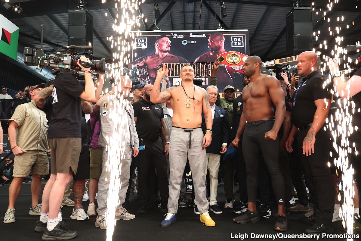 Image: Oleksandr Usyk 227.3 vs. Daniel Dubois 243.8 - Official DAZN weigh-in Results