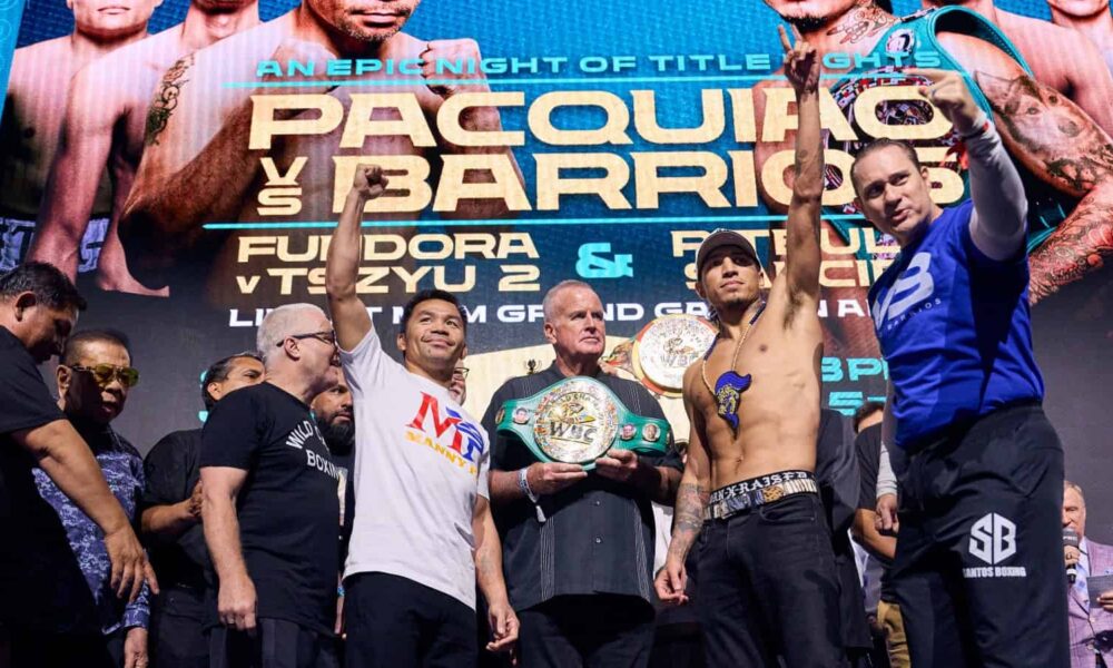 Pacquiao vs Barrios weigh in