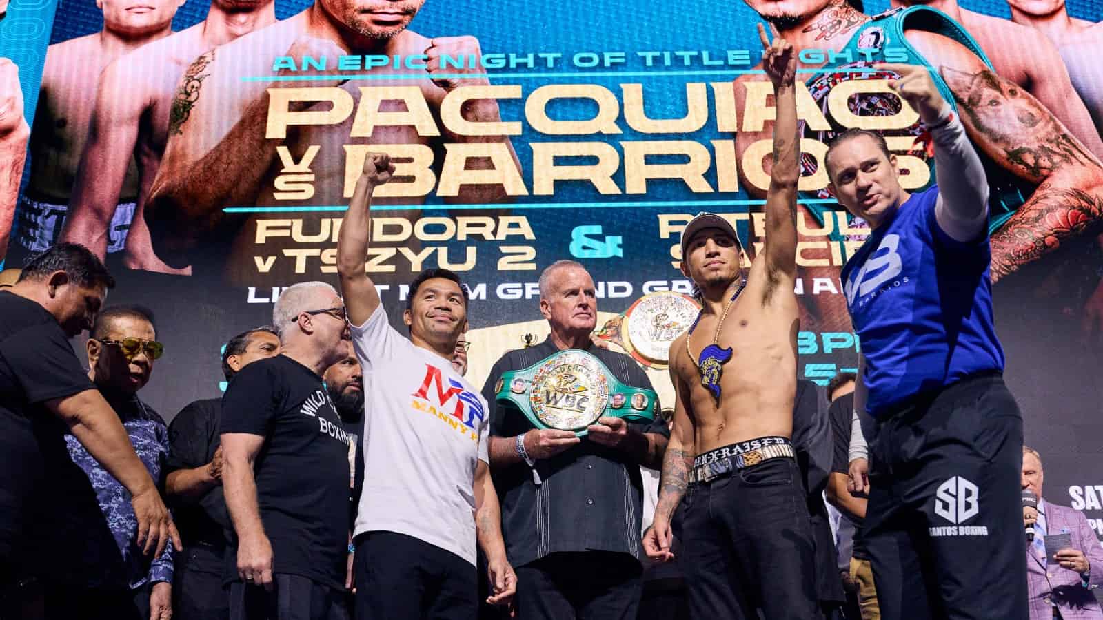 Pacquiao vs Barrios weigh in