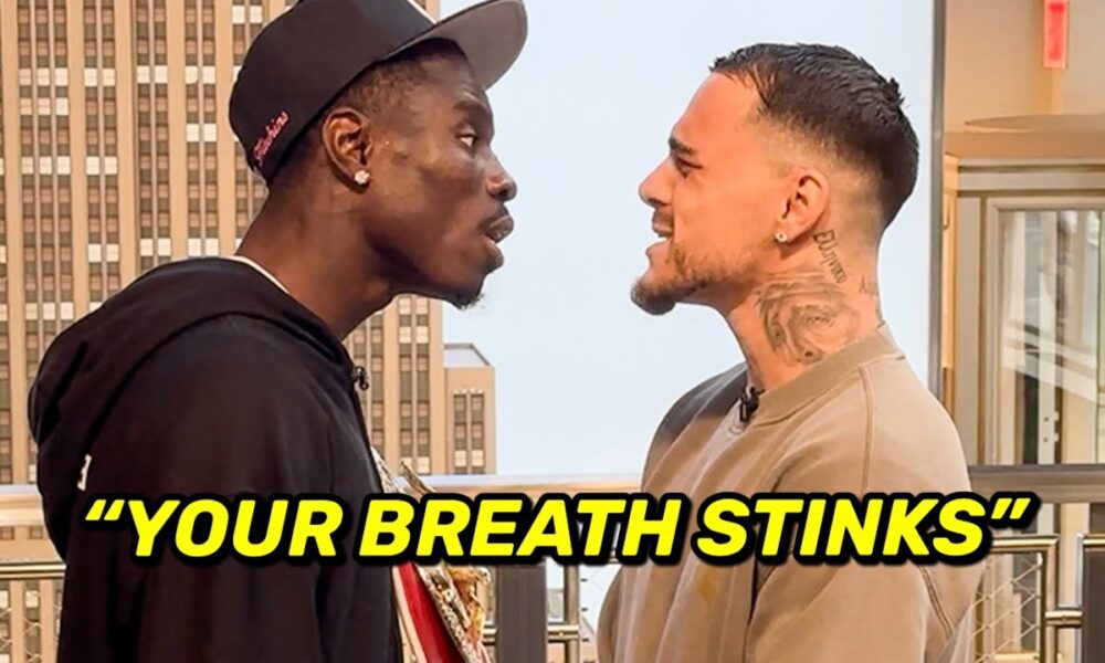 Richardson Hitchins & George Kambosos GO AT IT & TRADE WORDS during HEATED FACE OFF