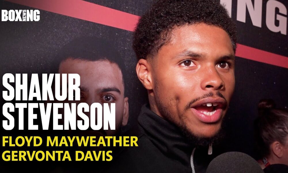 Shakur Stevenson On Floyd Mayweather Comparison & Gervonta Davis