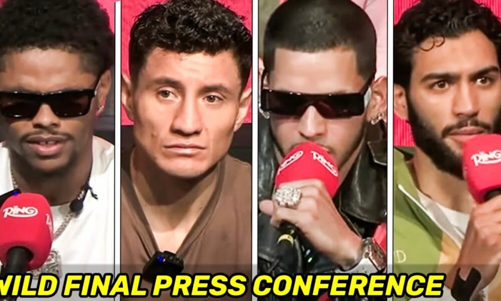 Stevenson vs Zepeda/Berlanga vs Sheeraz FINAL PRESS CONFERENCE & FACE OFFS | WILD De La Hoya Attack