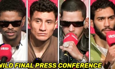 Stevenson vs Zepeda/Berlanga vs Sheeraz FINAL PRESS CONFERENCE & FACE OFFS | WILD De La Hoya Attack