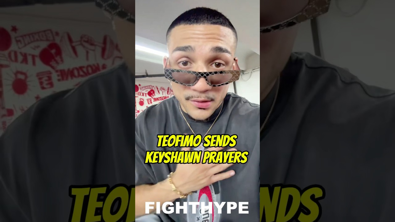 Teofimo Lopez sends Keyshawn Davis HEARTFELT MESSAGE on him JUMPING Albright