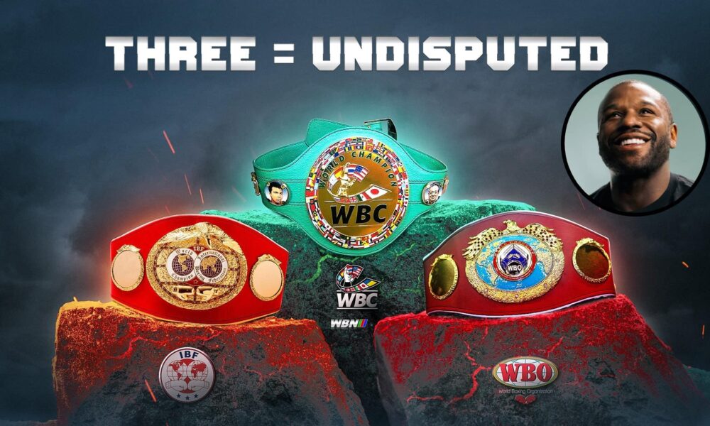 Three Belts undisputed Floyd Mayweather