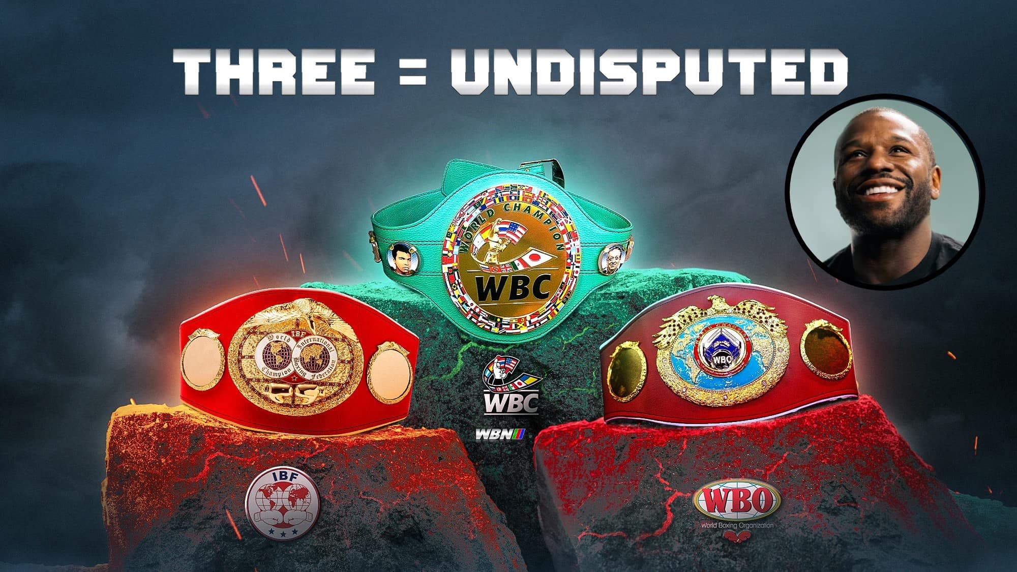 Three Belts undisputed Floyd Mayweather