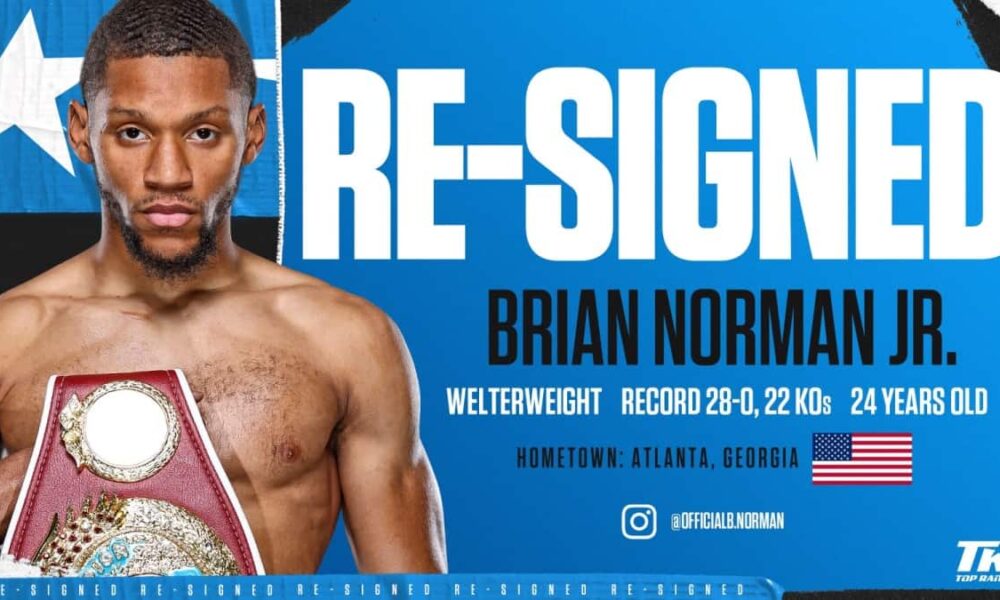 Brian Norman extends Top Rank deal