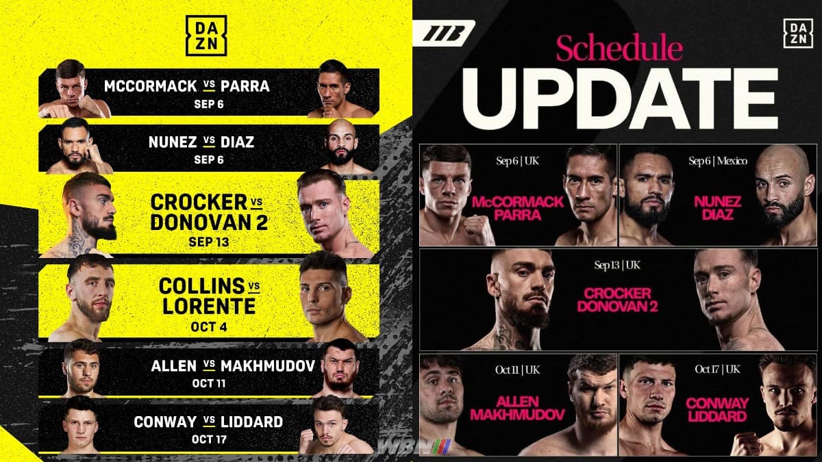 DAZN Fall 2025 Schedule