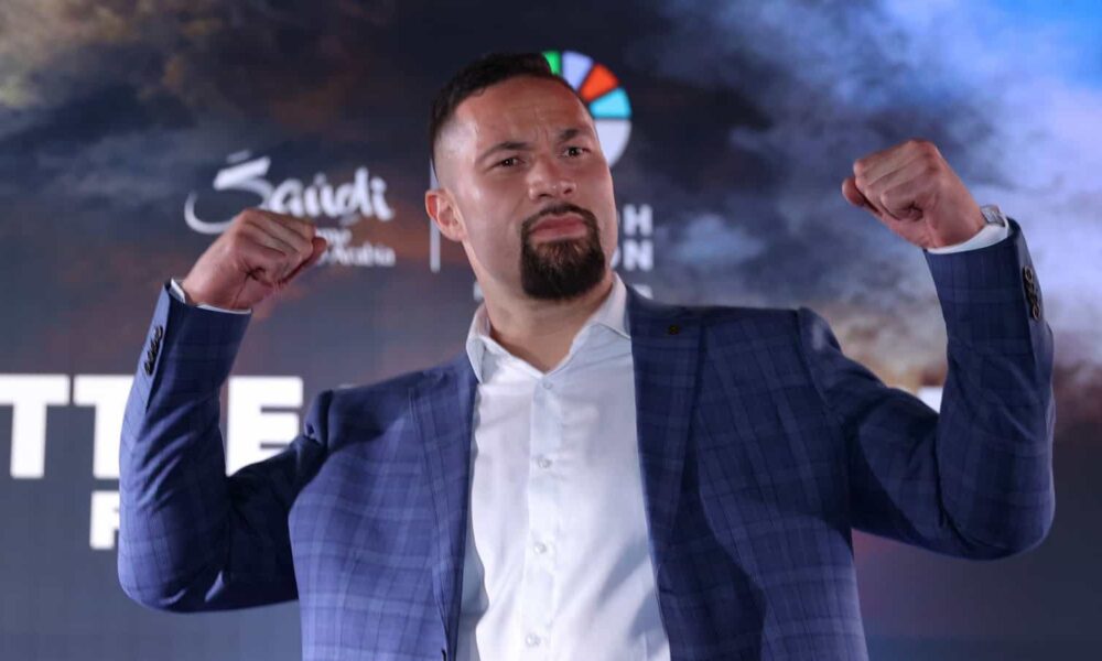 Joseph Parker poses for the cameras