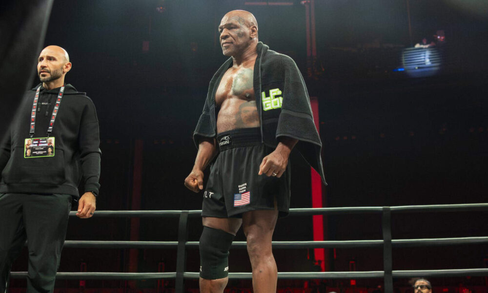 Mike Tyson in the ring at 58