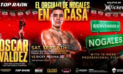 Image: Oscar Valdez Faces Ricky Medina in a Crucial Homecoming Bout on September 6 in Nogales, Mexico