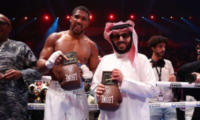 Turki Alalshikh and Anthony Joshua
