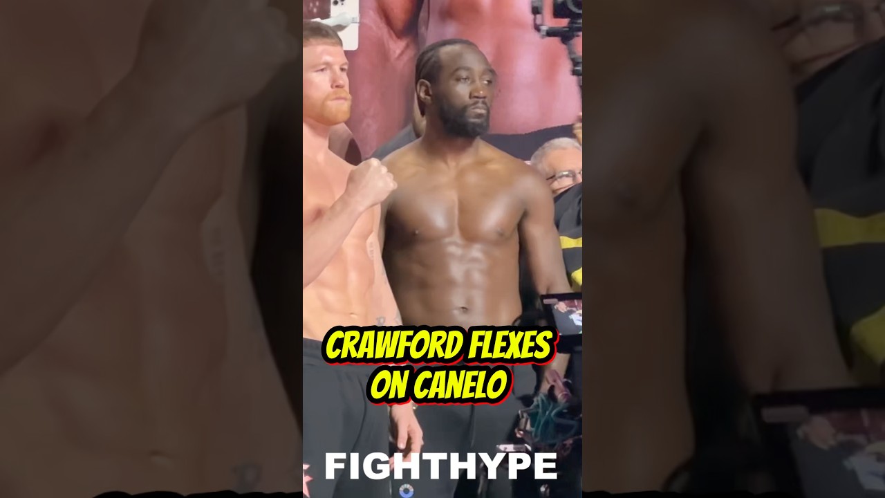 Crawford FLEXES on Canelo with BIGGER Physique at Weigh-in