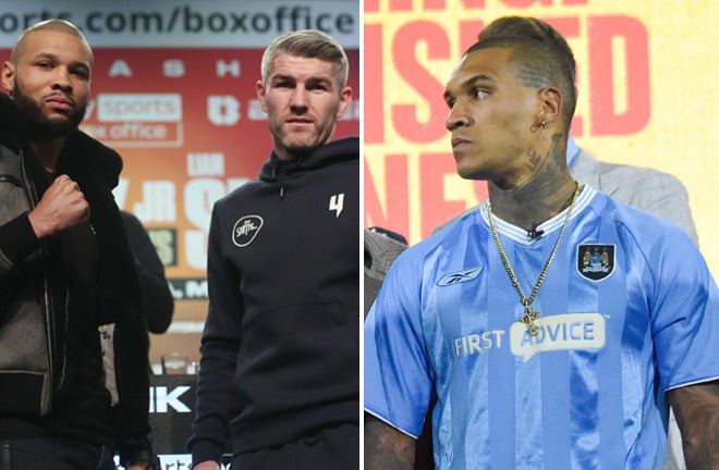 Liam Smith stunned Chris Eubank Jr knocking him down for the first time in his career at the AO Arena in Manchester. Photo Credit: Lawrence Lustig/BOXXER.