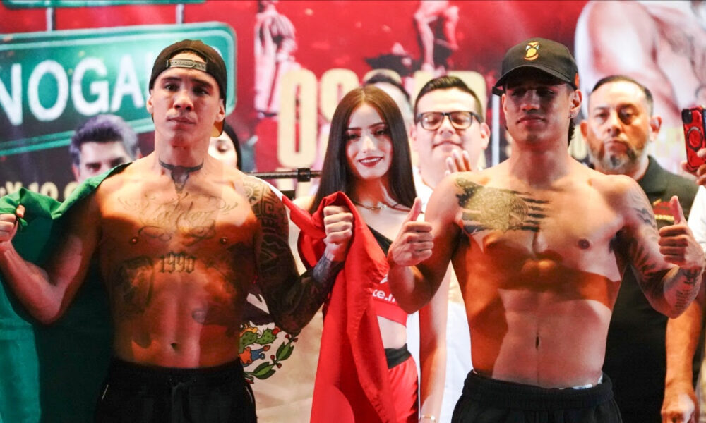Image: Oscar Valdez 127.9 vs. Ricky Medina 127.9 - Weigh-in Results for ESPN Deportes on Saturday