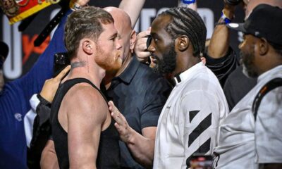 TENSE FACE-OFF!! Canelo Álvarez vs Terence “Bud” Crawford Go Head-to-Head in Las Vegas