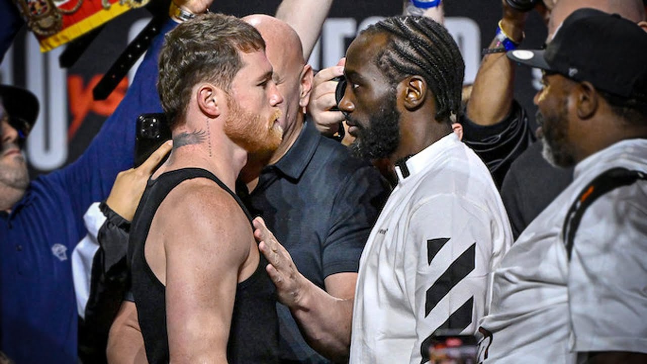 TENSE FACE-OFF!! Canelo Álvarez vs Terence “Bud” Crawford Go Head-to-Head in Las Vegas