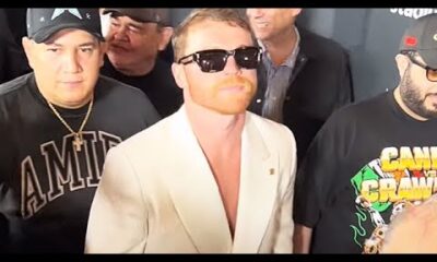 Canelo STRUTS in with Face of Boxing SWAG vs Crawford | El Rey Looking CONFIDENT at Grand Arrival